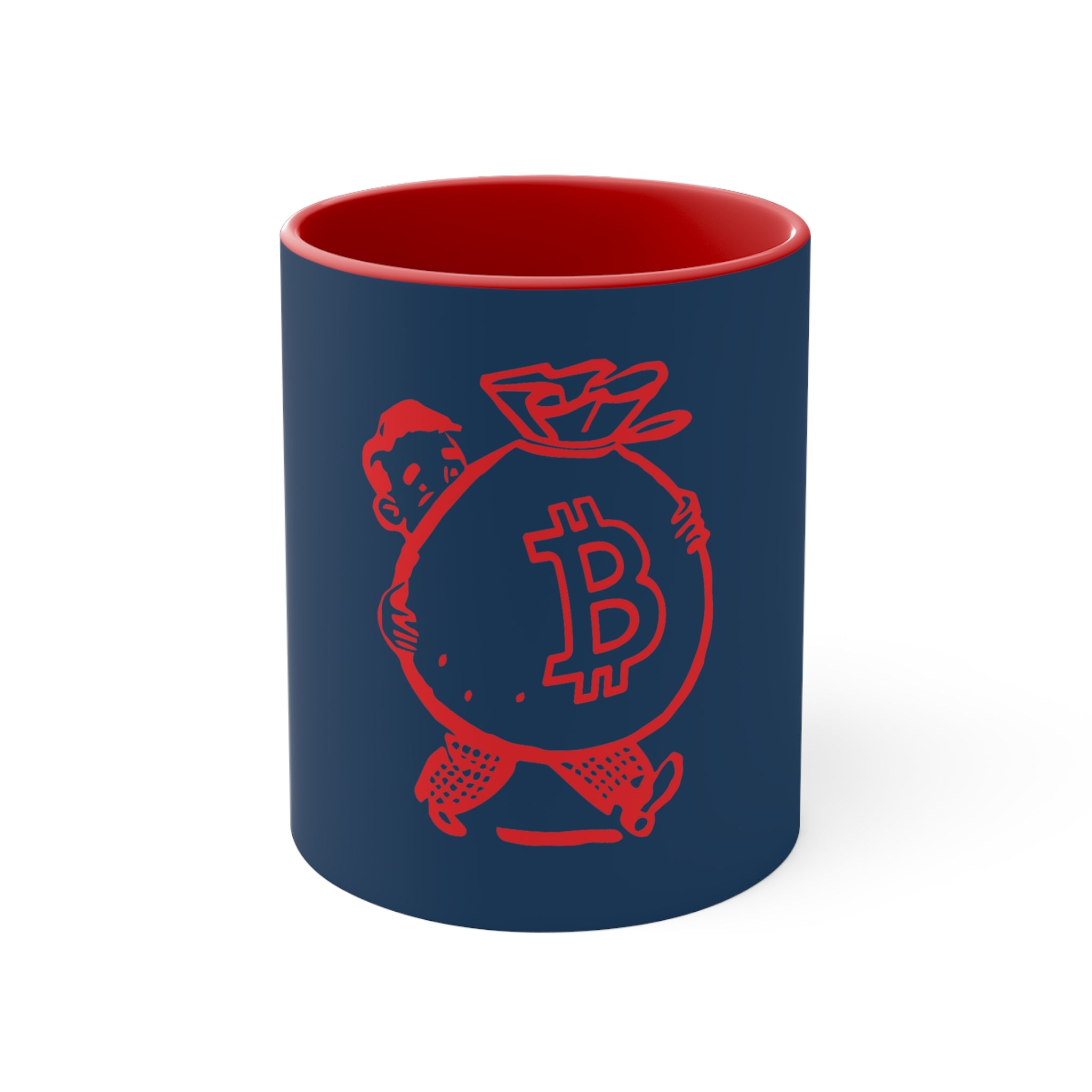 Retro Bitcoin Run The Crypto Icon Coffee Mug, 11oz