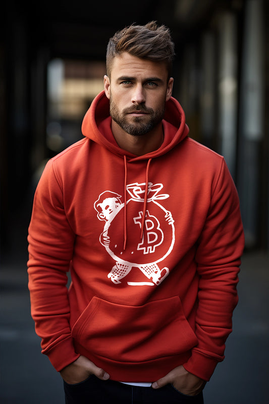 Retro Bitcoin Bag Hooded Sweatshirt