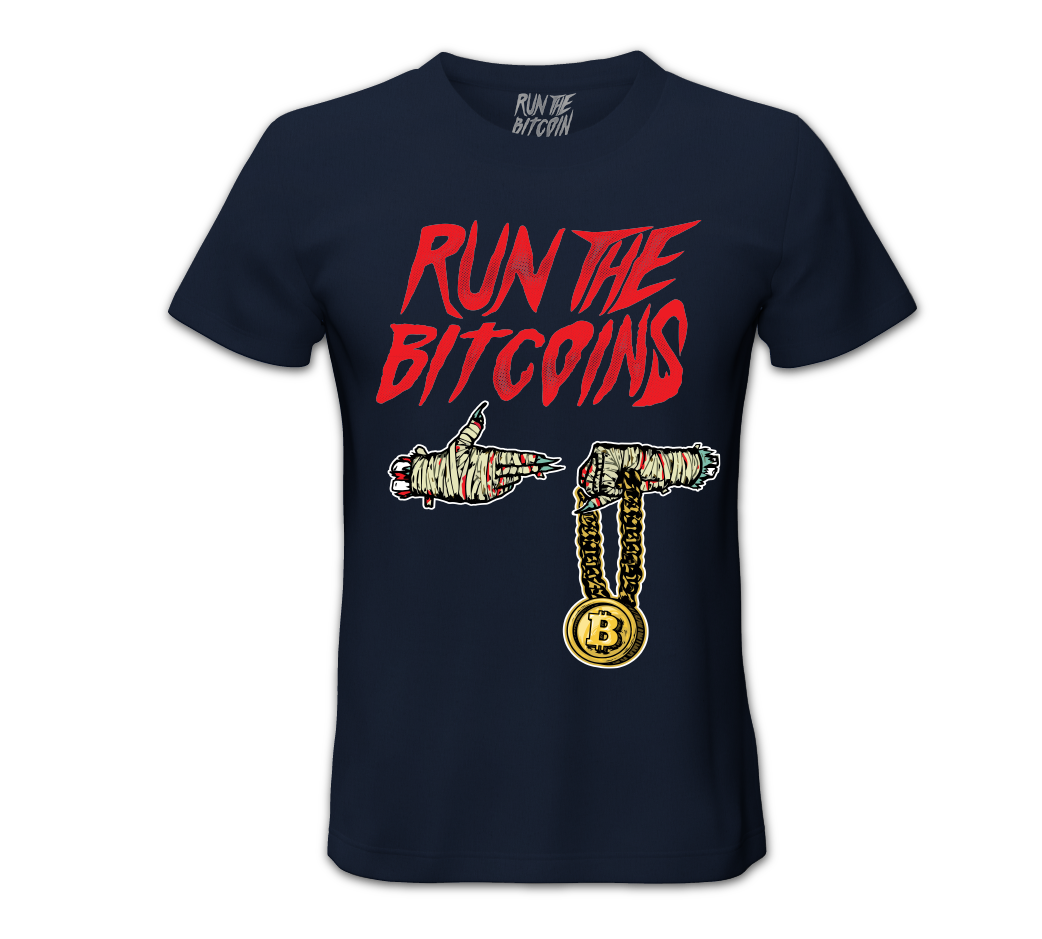 Run The Bitcoins Wrapped Tee