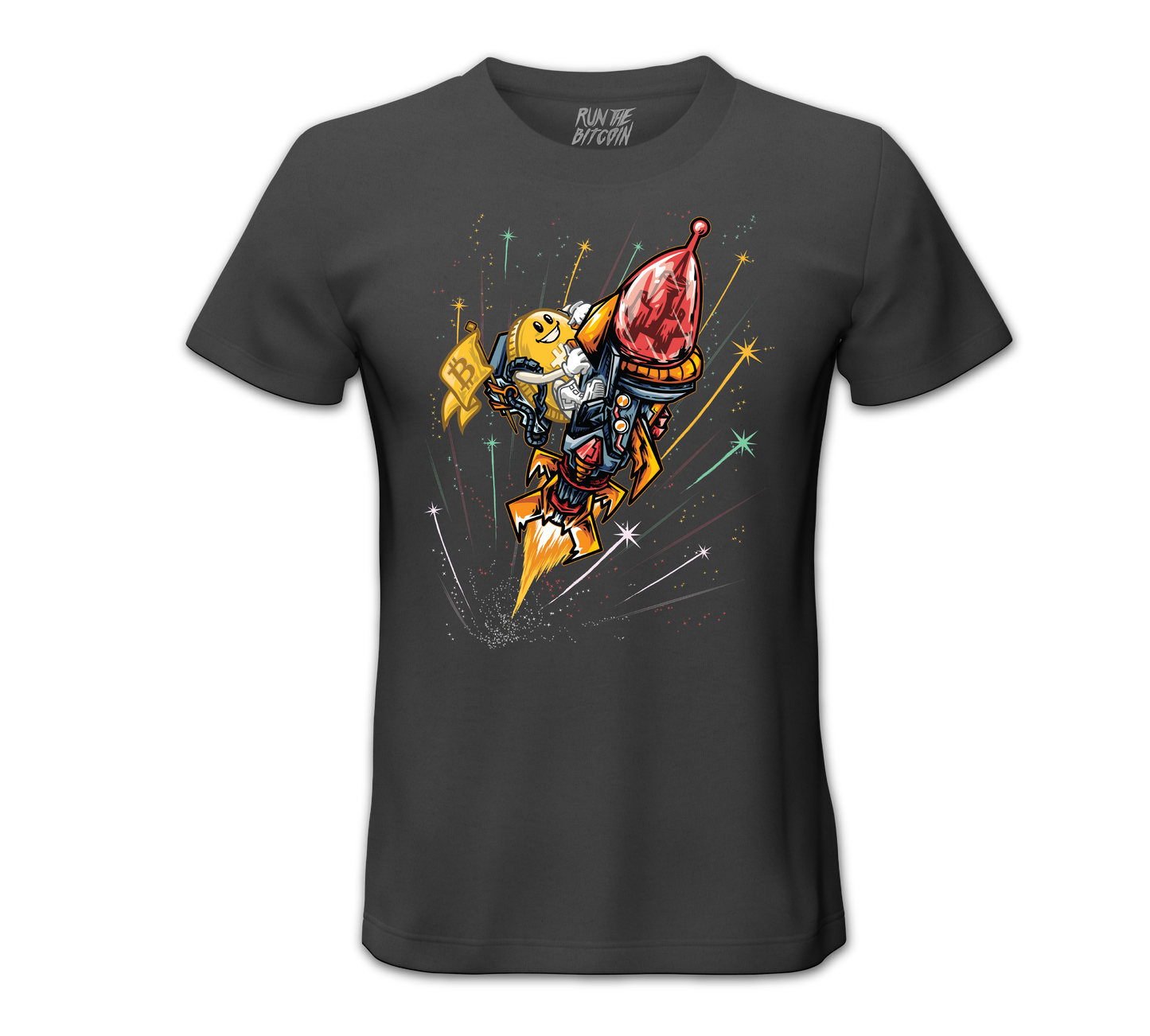 Bitcoin Riding Rocket Tee