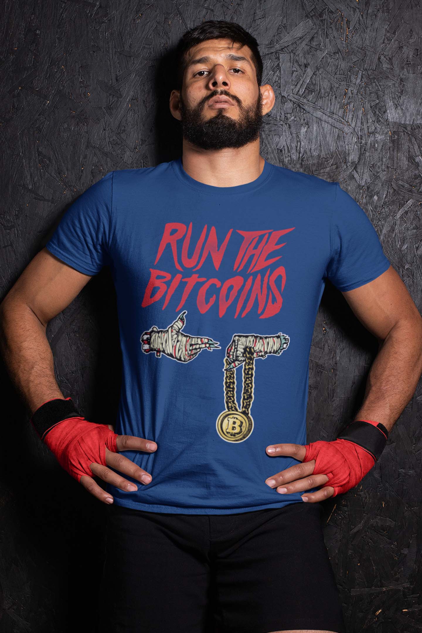 Run The Bitcoins Wrapped Tee